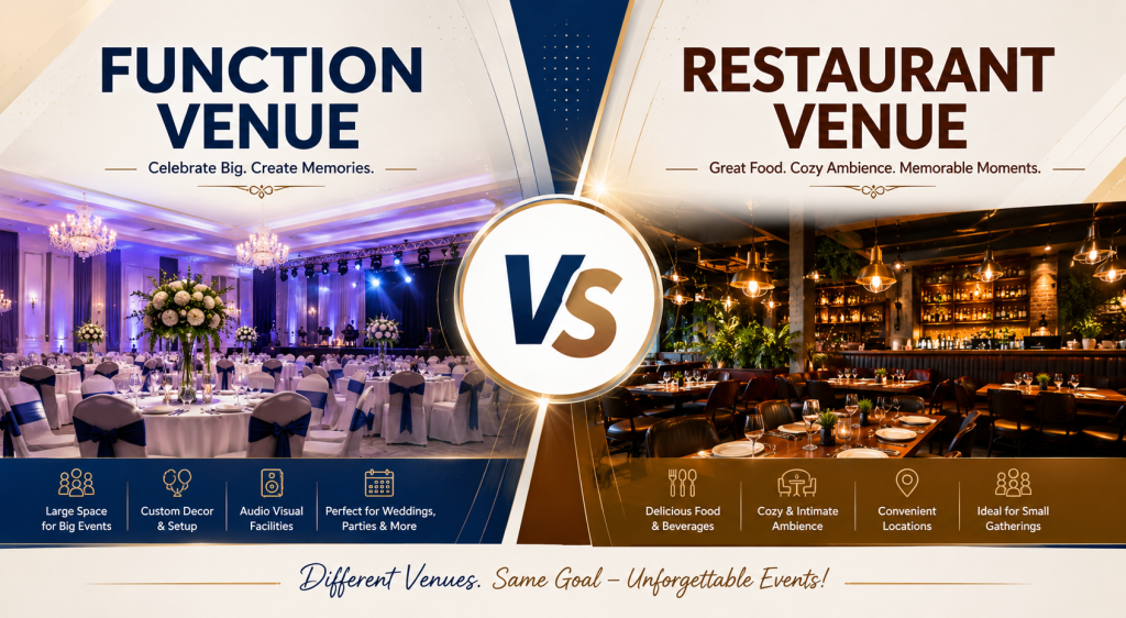 Function Venue vs Restaurant Venue